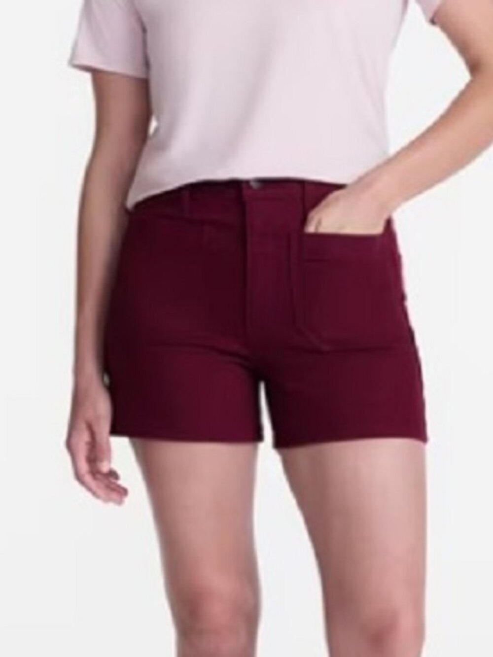 Time and Tru Women's High Rise Patch Pocket Denim Shorts 4" in Inseam Size 16